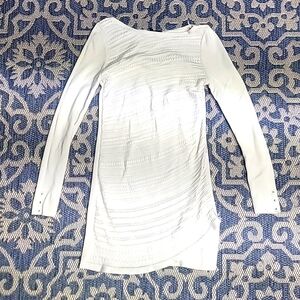 White House Black Market Ecru Sweater Dress - Medium